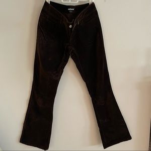 Dollhouse brown velvet flared pants